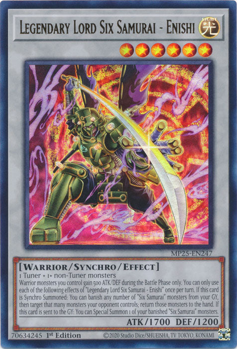 Legendary Lord Six Samurai - Enishi - MP25-EN247 - Ultra Rare 1st Edition