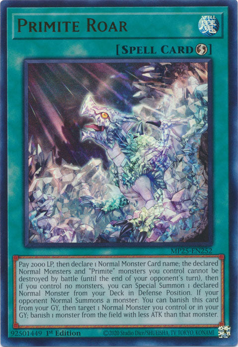 Primite Roar - MP25-EN252 - Ultra Rare 1st Edition