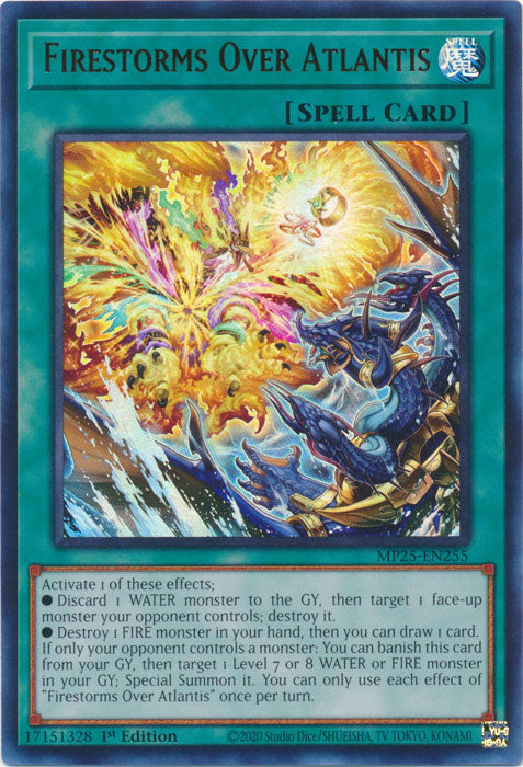 Firestorms Over Atlantis - MP25-EN255 - Ultra Rare 1st Edition