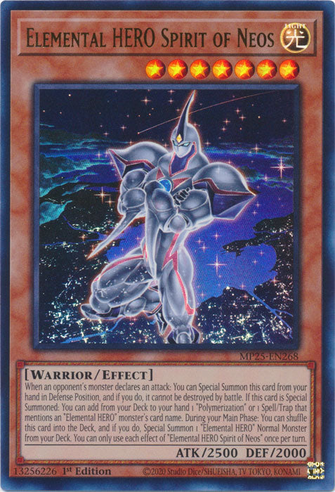 Elemental HERO Spirit of Neos - MP25-EN268 - Ultra Rare 1st Edition