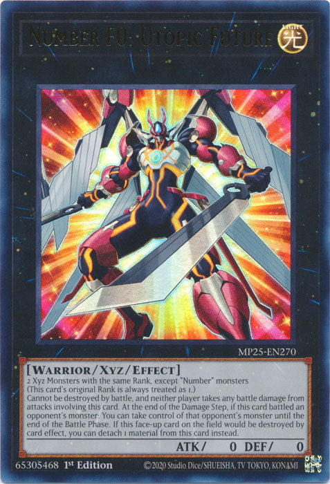 Number F0: Utopic Future - MP25-EN270 - Ultra Rare 1st Edition