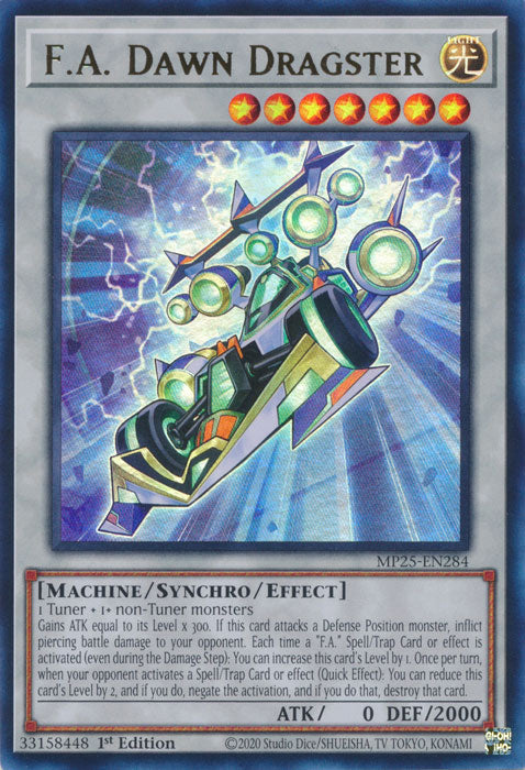 F.A. Dawn Dragster - MP25-EN284 - Ultra Rare 1st Edition