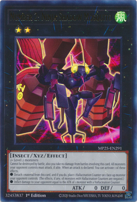 Number 2: Ninja Shadow Mosquito - MP25-EN291 - Ultra Rare 1st Edition