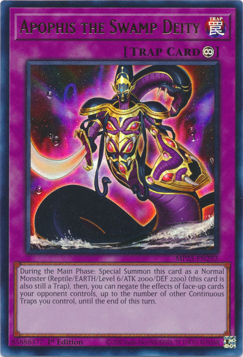 Apophis the Swamp Deity - MP25-EN292 - Ultra Rare 1st Edition