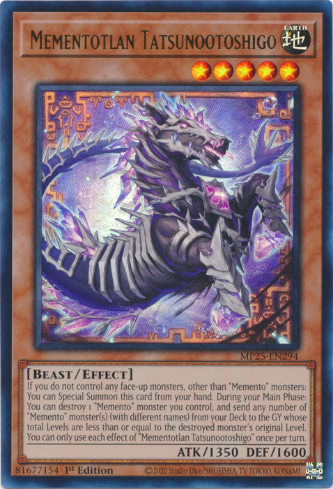 Mementotlan Tatsunootoshigo - MP25-EN294 - Ultra Rare 1st Edition