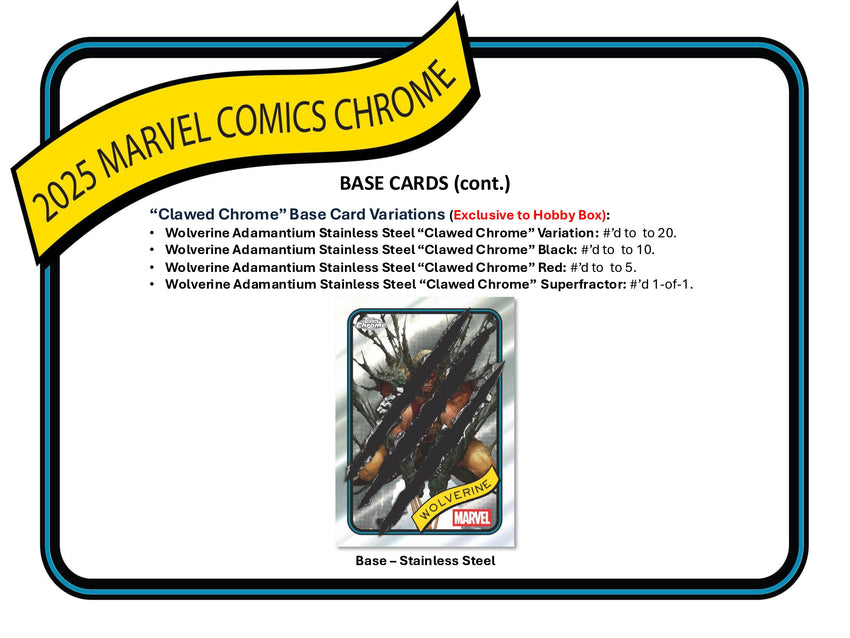2025 Topps Chrome Marvel Hobby Box