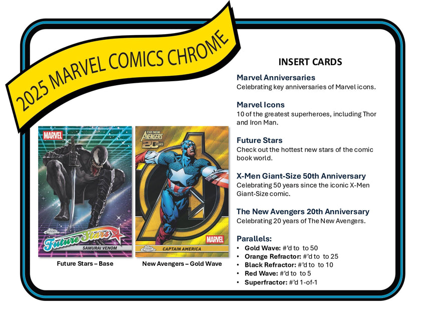 2025 Topps Chrome Marvel Hobby Box