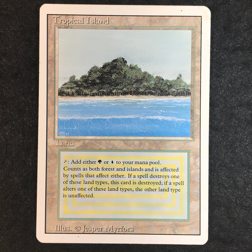 Tropical Island - Rare - 1994 Magic the Gathering Revised Edition