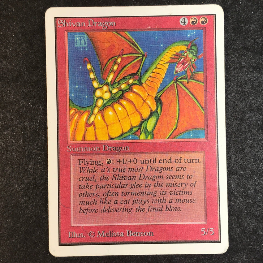 Shivan Dragon - Rare - 1993 Magic the Gathering Unlimited Edition