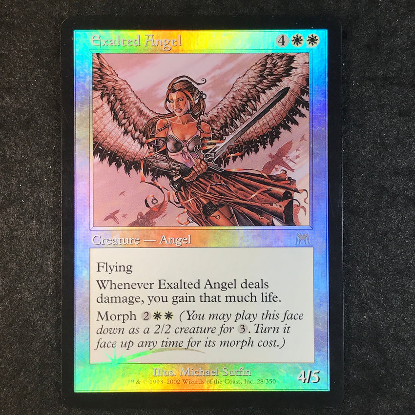 (A) FOIL Exalted Angel - 28/350 - Rare - 2002 Magic the Gathering Onslaught