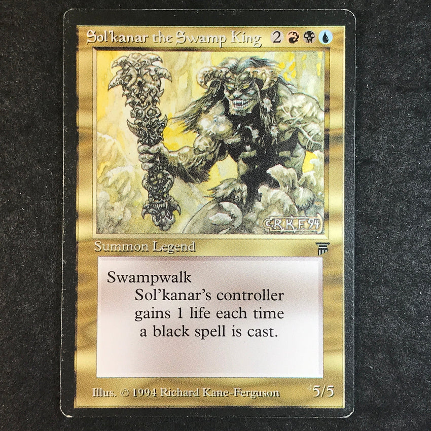 Sol'Kanar the Swamp King - Rare - 1994 Magic the Gathering Legends