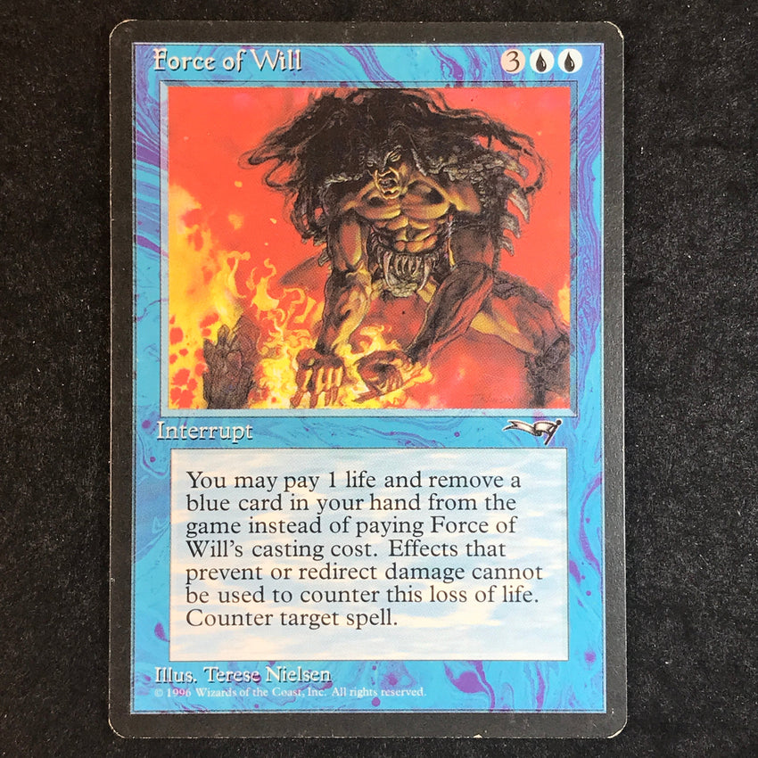 (B) Force of Will - Uncommon - 1996 Magic the Gathering Alliances