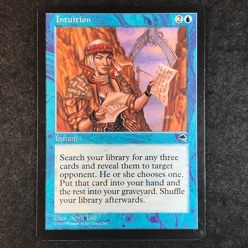 (B) Intuition - Rare - 1997 Magic the Gathering Tempest