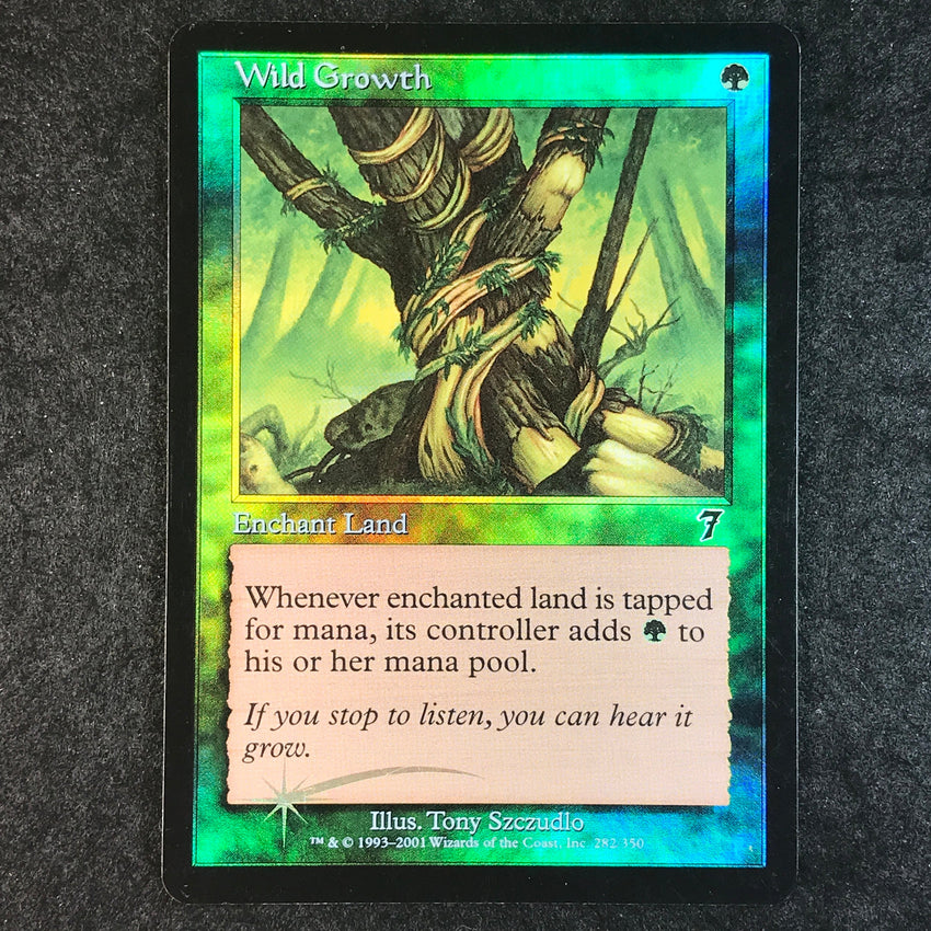 (A) FOIL Wild Growth - 282/350 - Common - 2001 Magic the Gathering 7th Edition