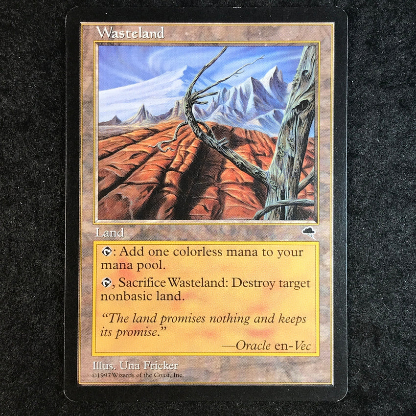 (B) Wasteland - Uncommon - 1997 Magic the Gathering Tempest