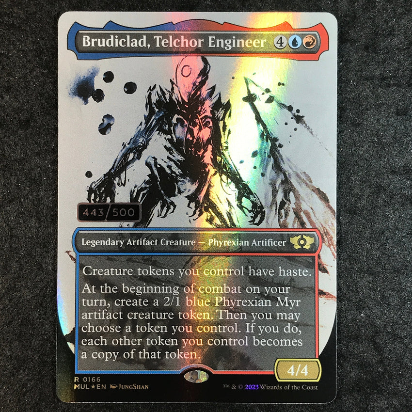 SERIALIZED Brudiclad, Telchor Engineer - #166 - Rare March of Machine Multiverse 443/500
