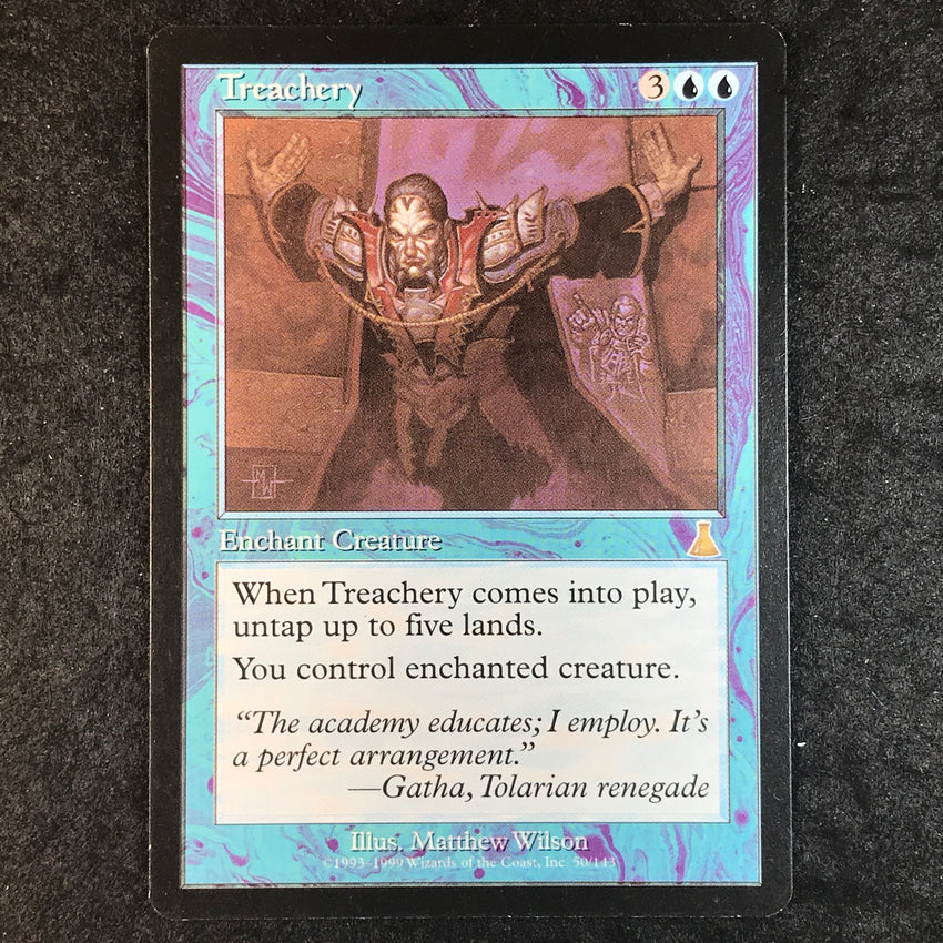 Treachery - 50/143 - Rare - 1999 Magic the Gathering - 1999 Magic the Gathering Urza's Destiny