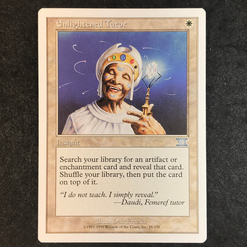 Enlightened Tutor - 19/350 - Uncommon  - 1999 Magic the Gathering Sixth Edition