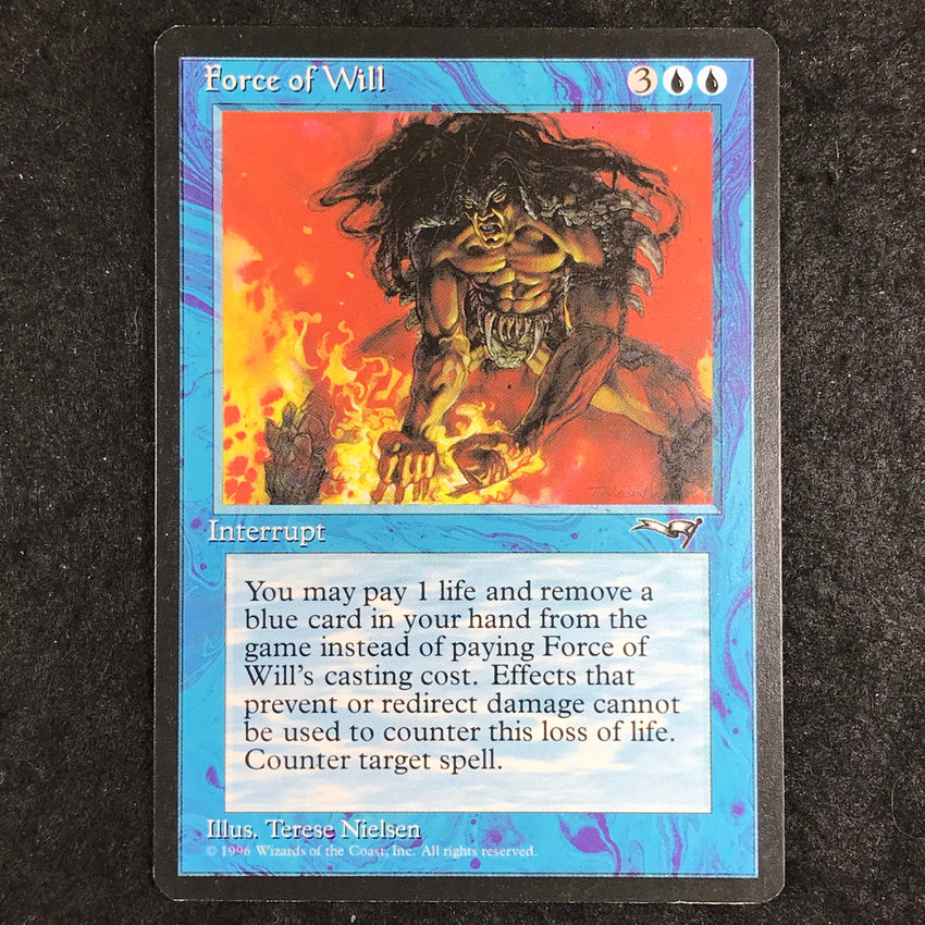 (E) Force of Will - Uncommon 1996 Magic the Gathering Alliances