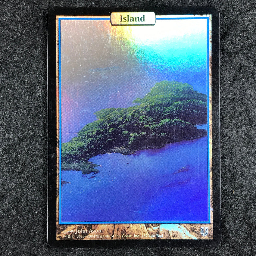 (A) FOIL FULL ART Island - 137/140 - Magic the Gathering Unhinged