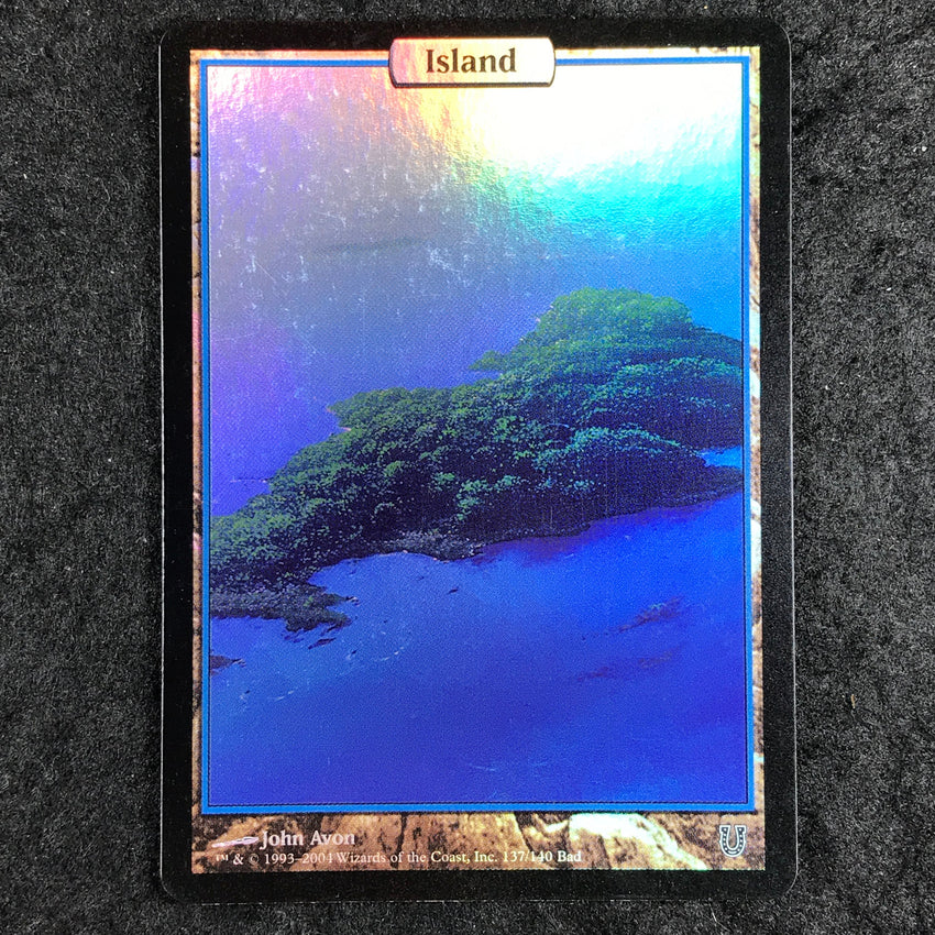 (B) FOIL FULL ART Island - 137/140 - Magic the Gathering Unhinged