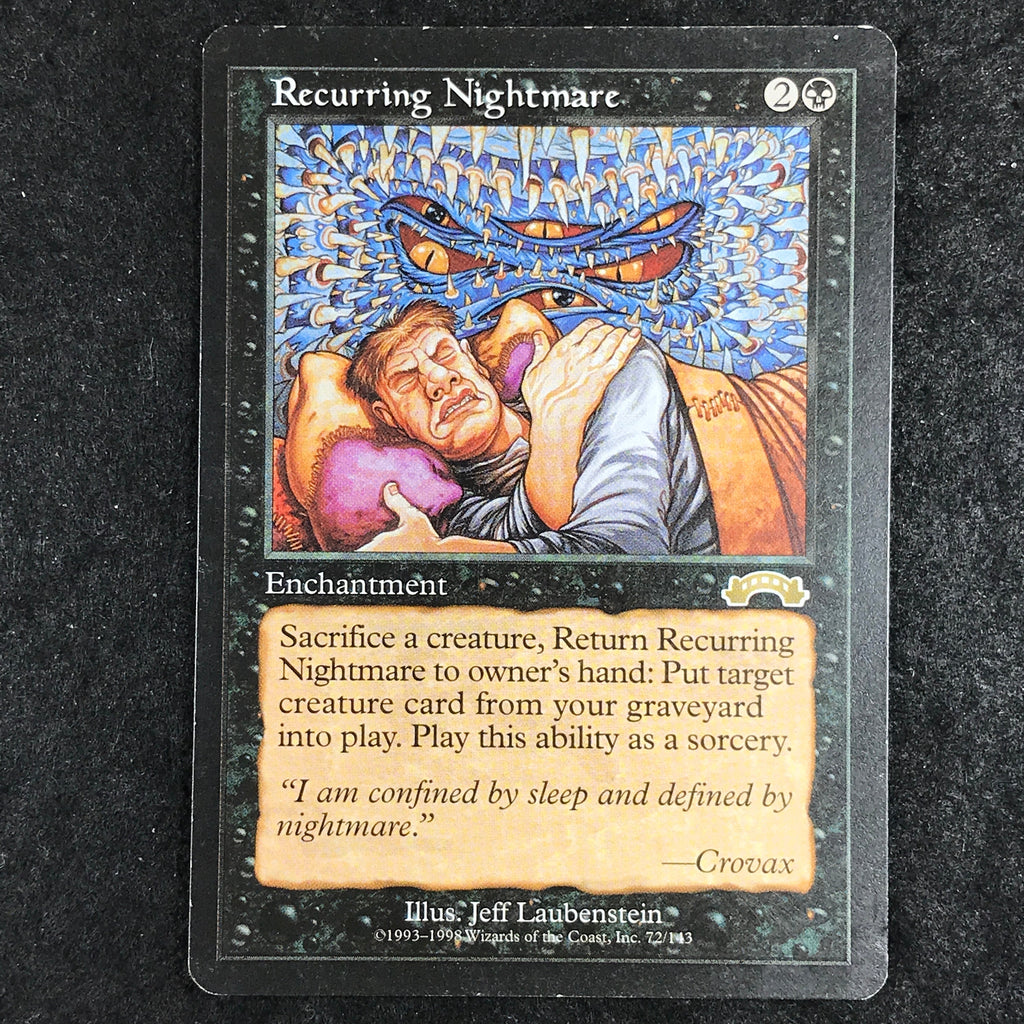 Recurring Nightmare - 72/143 - Rare Magic the Gathering Exodus – Cherry ...