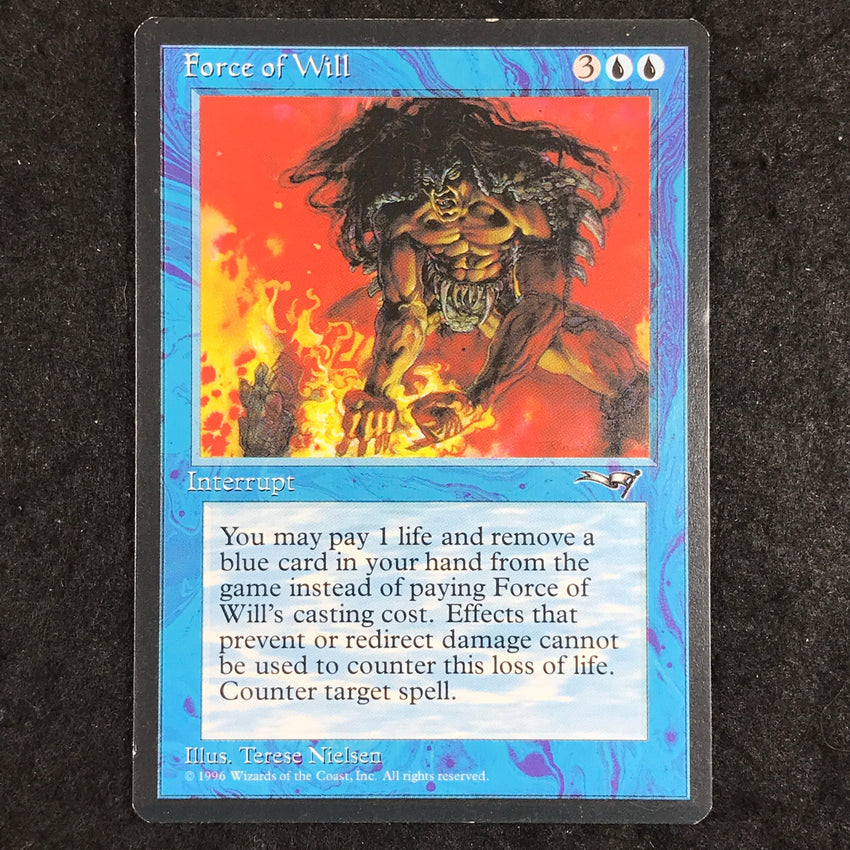 (C) Force of Will - Uncommon 1996 Magic the Gathering Alliances