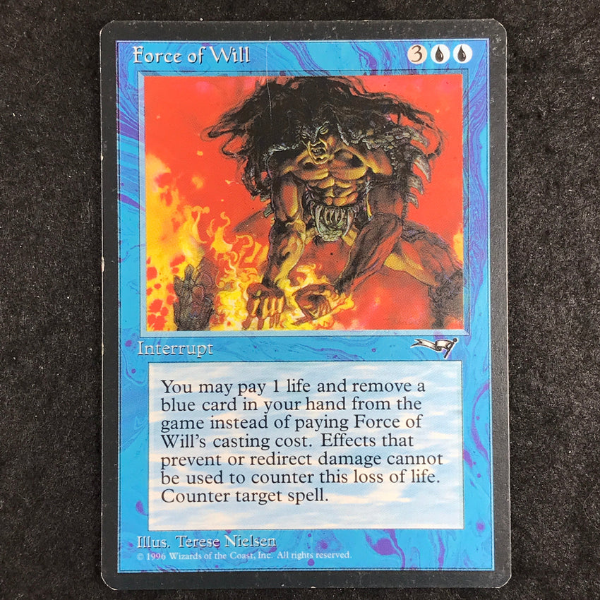 (D) Force of Will - Uncommon 1996 Magic the Gathering Alliances