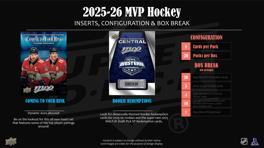 2025-26 Upper Deck MVP Hockey Hobby Box