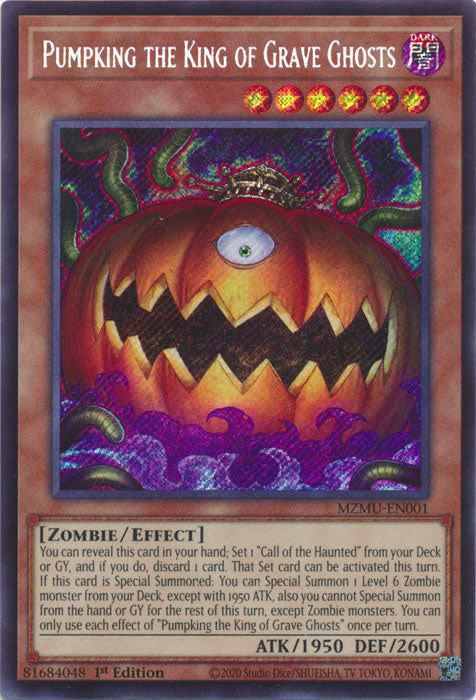 Pumpking the King of GRAVE Ghosts - (MZMU-EN001) - [Secret Rare] 1st Edition