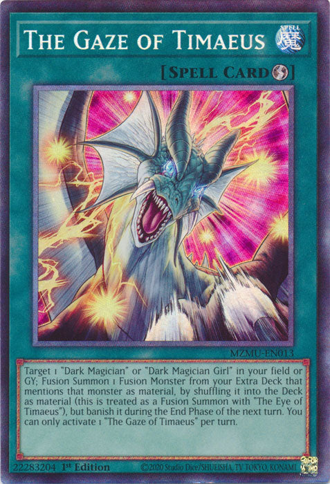 [COLLECTOR'S RARE] The Gaze of Timaeus (Collector's Rare) - (MZMU-EN013) - 1st Edition