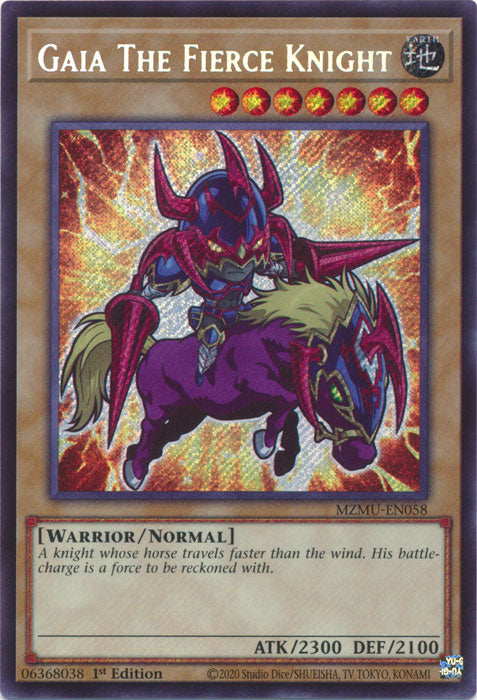 Gaia The Fierce Knight - (MZMU-EN058) - [Secret Rare] 1st Edition