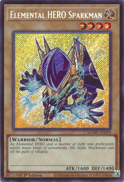 Elemental HERO Sparkman - (MZMU-EN059) - [Secret Rare] 1st Edition