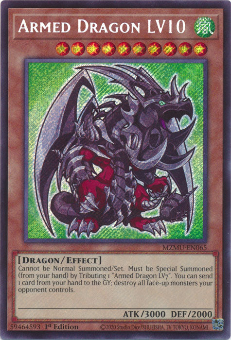 Armed Dragon LV10 - (MZMU-EN065) - [Secret Rare] 1st Edition