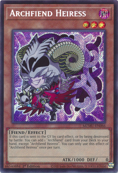 Archfiend Heiress - (MZMU-EN066) - [Secret Rare] 1st Edition