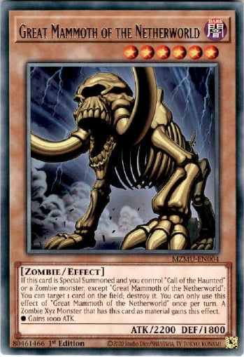 Great Mammoth of the Netherworld - (MZMU-EN004) - [Rare] 1st Edition