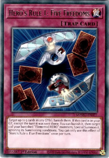 Hero's Rule 1: Five Freedoms - (MZMU-EN027) - [Rare] 1st Edition