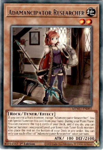 Adamancipator Researcher - (MZMU-EN092) - [Rare] 1st Edition