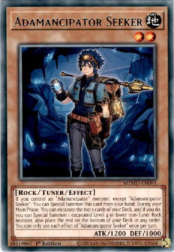 Adamancipator Seeker - (MZMU-EN091) - [Rare] 1st Edition