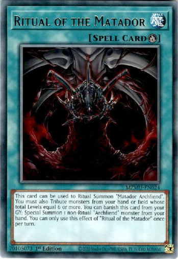 Ritual of the Matador - (MZMU-EN024) - [Rare] 1st Edition