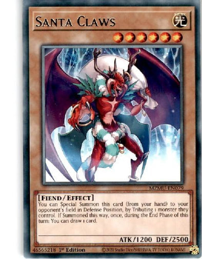 Santa Claws - (MZMU-EN079) - [Rare] 1st Edition
