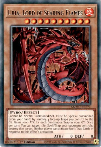 Uria, Lord of Searing Flames - (MZMU-EN074) - [Rare] 1st Edition