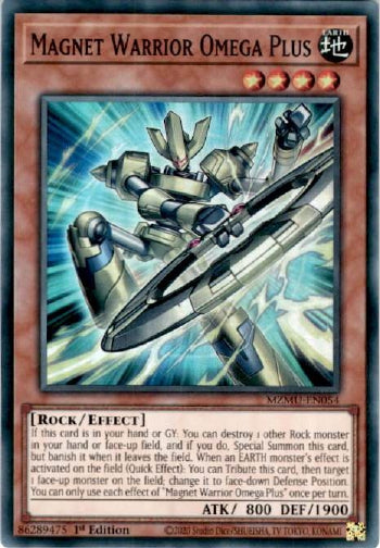 Magnet Warrior Omega Plus - (MZMU-EN054) - [Super Rare] 1st Edition