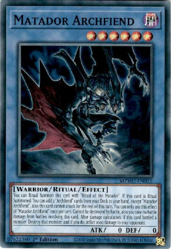 Matador Archfiend - (MZMU-EN022) - [Super Rare] 1st Edition