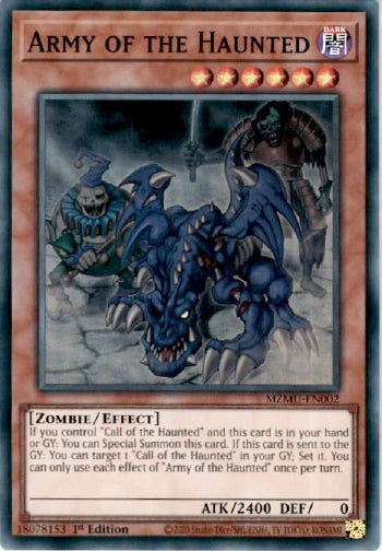 Army of the Haunted - (MZMU-EN002) - [Super Rare] 1st Edition