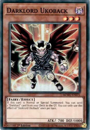 Darklord Ukoback - (MZMU-EN076) - [Super Rare] 1st Edition
