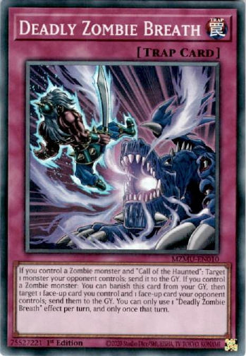 Deadly Zombie Breath - (MZMU-EN010) - [Super Rare] 1st Edition