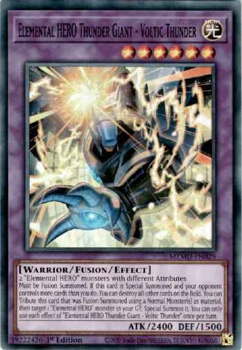 Elemental HERO Thunder Giant - Voltic Thunder - (MZMU-EN029) - [Super Rare] 1st Edition