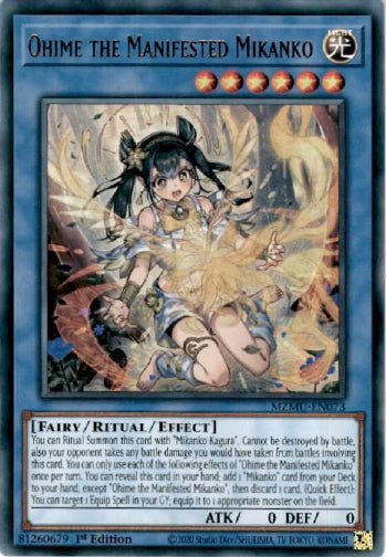 Ohime the Manifested Mikanko - (MZMU-EN073) - [Ultra Rare] 1st Edition