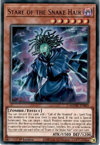 Stare of the Snake Hair - (MZMU-EN003) - [Ultra Rare] 1st Edition